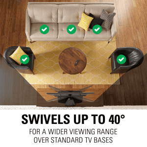 SANUS Swiveling TV Base fits TVs 32-60” TVs 