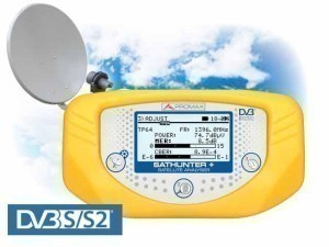 Promax Satellite hunter, DVB-S/S2, BER, MER, service list. Li+ battery